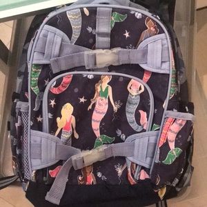 Pottery Barn Kids Navy Mermaid backpack and pencil case